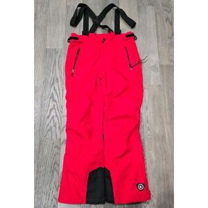 KILLTEC Thones Men's Insulated Ski Snow Pants Red Men's w/ Detachable Straps